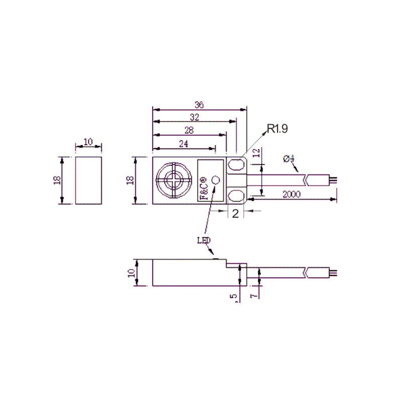 F3N-18DN05-N/15D габариты
